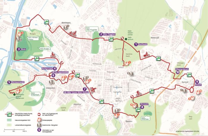 Radtour kleine Route Kartenansicht