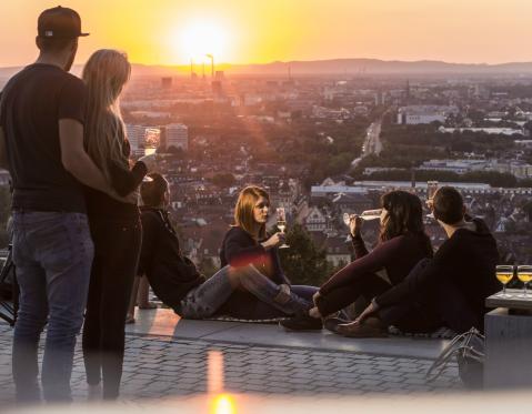 Hoch oben: Karlsruher Highlights