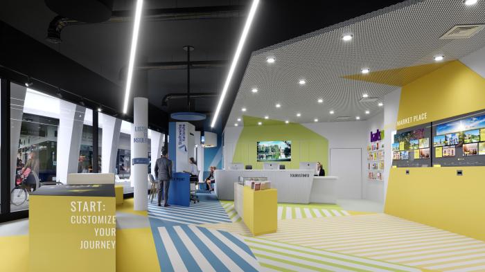 Eingangsbereich Karlsruher Tourist-Information